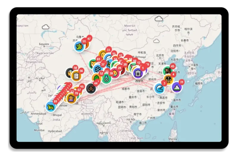 西游记81难互动地图，好有意思，真实地图实地结合！-春眠不觉晓